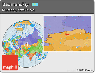 Political Location Map of Baumanskiy