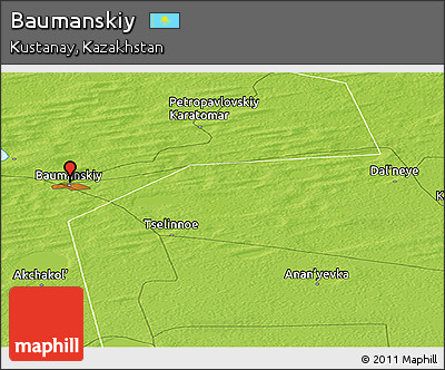 Physical Panoramic Map of Baumanskiy