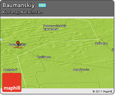 Physical Panoramic Map of Baumanskiy