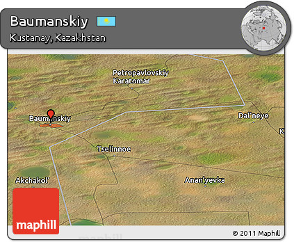 Satellite Panoramic Map of Baumanskiy