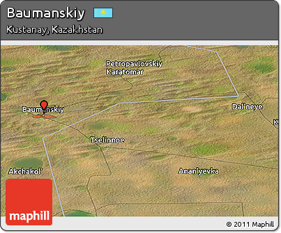 Satellite Panoramic Map of Baumanskiy