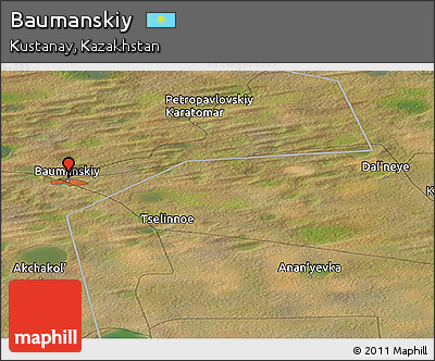 Satellite Panoramic Map of Baumanskiy