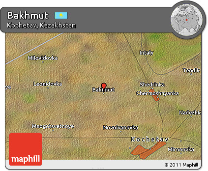 Satellite 3D Map of Bakhmut