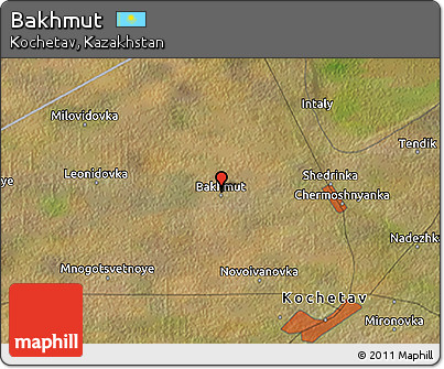 Satellite 3D Map of Bakhmut