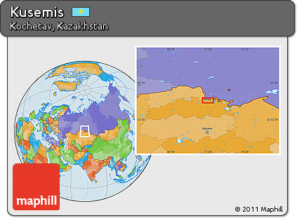 Political Location Map of Kusemis