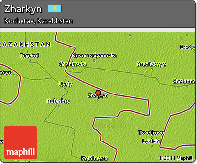 Physical 3D Map of Zharkyn