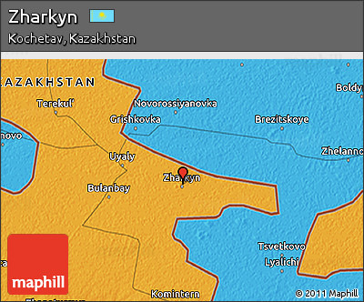 Political 3D Map of Zharkyn