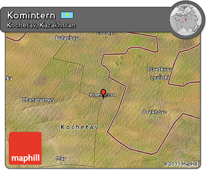 Satellite 3D Map of Komintern