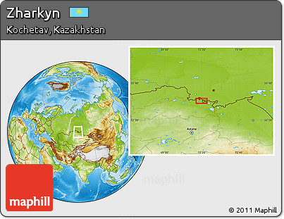 Physical Location Map of Zharkyn