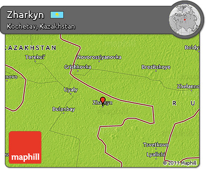 Physical Map of Zharkyn