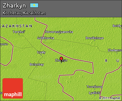 Physical Map of Zharkyn
