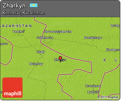 Physical Map of Zharkyn
