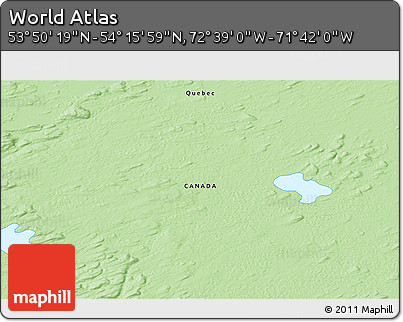 Political 3D Map of the Area around 54° 3' 9" N, 72° 10' 30" W
