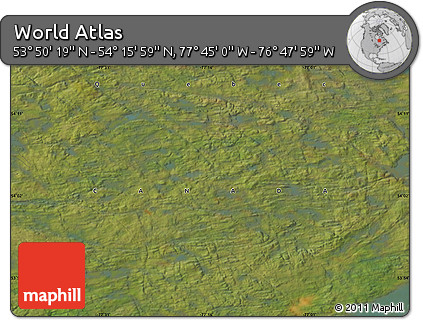 Satellite Map of the Area around 54° 3' 9" N, 77° 16' 30" W