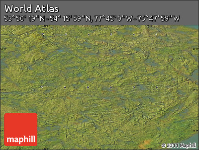 Satellite Map of the Area around 54° 3' 9" N, 77° 16' 30" W