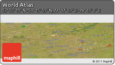 Satellite Panoramic Map of the Area around 54° 3' 9" N, 78° 16' 30" E