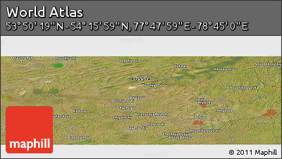 Satellite Panoramic Map of the Area around 54° 3' 9" N, 78° 16' 30" E