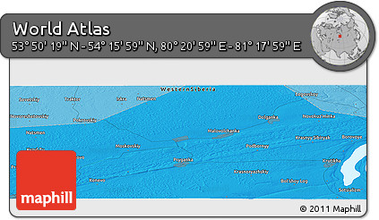 Political Panoramic Map of the Area around 54° 3' 9" N, 80° 49' 29" E
