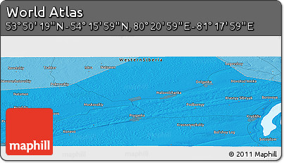 Political Panoramic Map of the Area around 54° 3' 9" N, 80° 49' 29" E