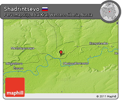 Physical 3D Map of Shadrintsevo