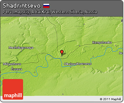 Physical 3D Map of Shadrintsevo