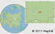 Savanna Style Location Map of the area around 54° 3' 9" N, 94° 25' 30" E
