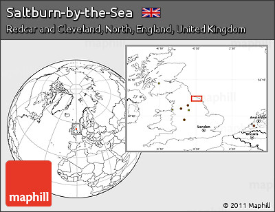 Blank Location Map of Saltburn-by-the-Sea