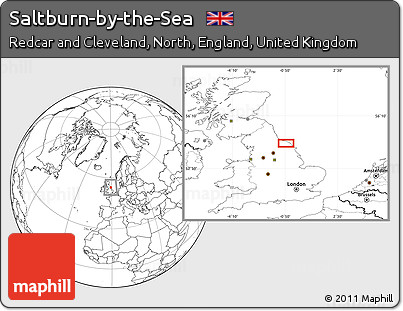 Blank Location Map of Saltburn-by-the-Sea