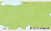 Physical 3D Map of the area around 54° 26' 3" N, 100° 13' 29" W