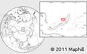 Blank Location Map of the area around 54° 26' 3" N, 108° 1' 30" E