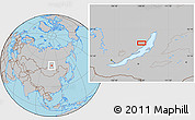 Gray Location Map of the area around 54° 26' 3" N, 108° 1' 30" E