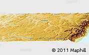 Physical Panoramic Map of the area around 54° 26' 3" N, 108° 1' 30" E