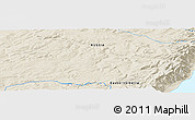Shaded Relief Panoramic Map of the area around 54° 26' 3" N, 108° 1' 30" E