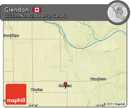Physical Map of Glendon