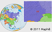Political Location Map of the area around 54° 26' 3" N, 118° 13' 29" E