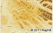 Physical Map of the area around 54° 26' 3" N, 122° 19' 29" W