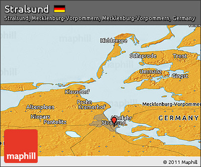 Political Panoramic Map of Stralsund
