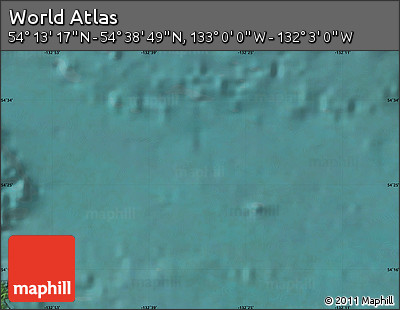 Satellite Map of the Area around 54° 26' 3" N, 132° 31' 30" W