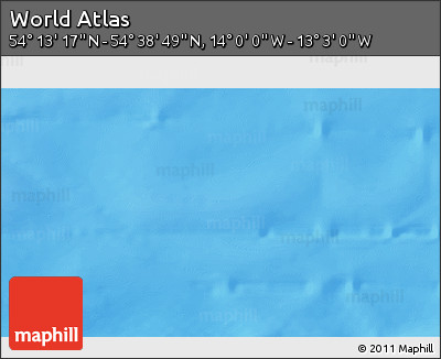 Physical 3D Map of the Area around 54° 26' 3" N, 13° 31' 30" W