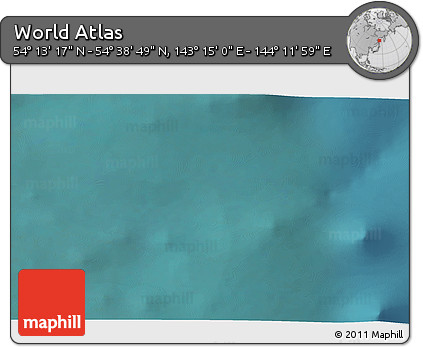 Satellite 3D Map of the Area around 54° 26' 3" N, 143° 43' 29" E