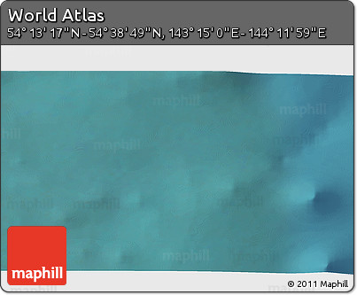 Satellite 3D Map of the Area around 54° 26' 3" N, 143° 43' 29" E