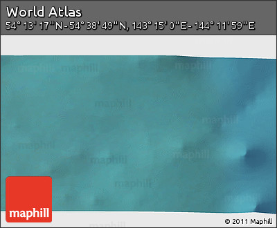 Satellite 3D Map of the Area around 54° 26' 3" N, 143° 43' 29" E