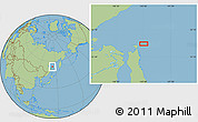 Savanna Style Location Map of the area around 54° 26' 3" N, 143° 43' 29" E