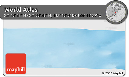 Physical Panoramic Map of the Area around 54° 26' 3" N, 143° 43' 29" E