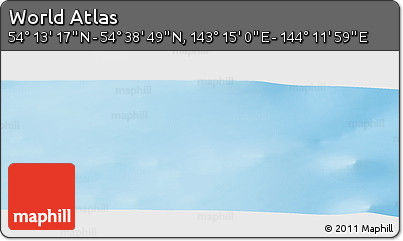 Physical Panoramic Map of the Area around 54° 26' 3" N, 143° 43' 29" E