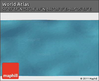 Satellite 3D Map of the Area around 54° 26' 3" N, 147° 7' 30" E