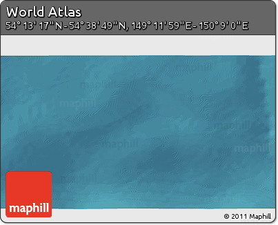 Satellite 3D Map of the Area around 54° 26' 3" N, 149° 40' 30" E