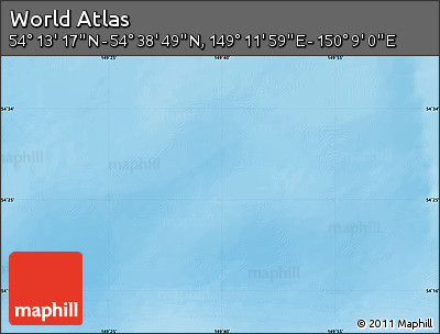 Physical Map of the Area around 54° 26' 3" N, 149° 40' 30" E