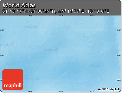 Physical Map of the Area around 54° 26' 3" N, 149° 40' 30" E