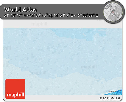 Political 3D Map of the Area around 54° 26' 3" N, 15° 22' 30" E